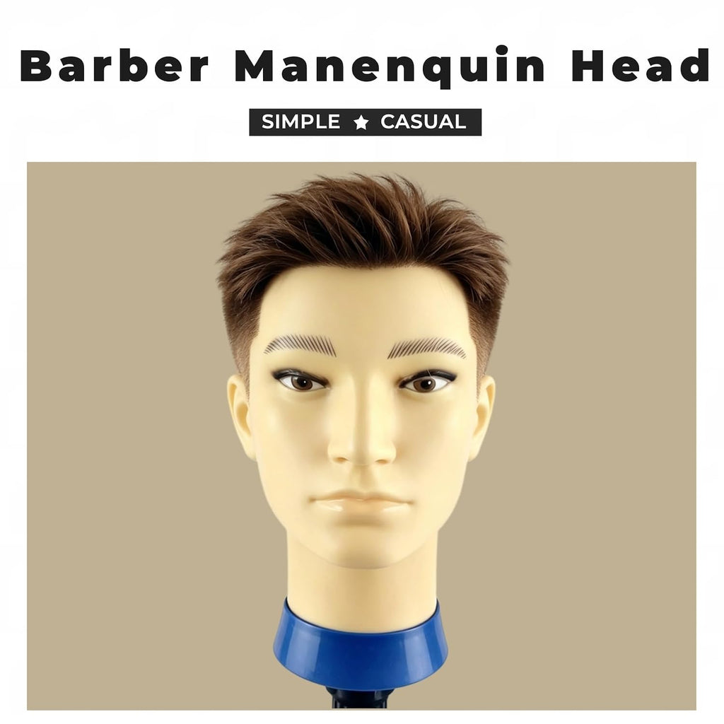 Cabeza de maniquí para hombre con cabello humano, cabeza de maniquí...