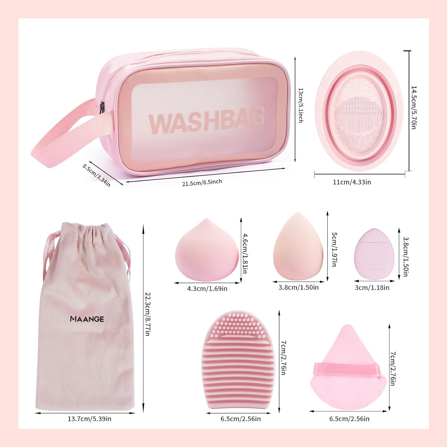 MAANGE Juego de 41 brochas de maquillaje de precisión sintética de...