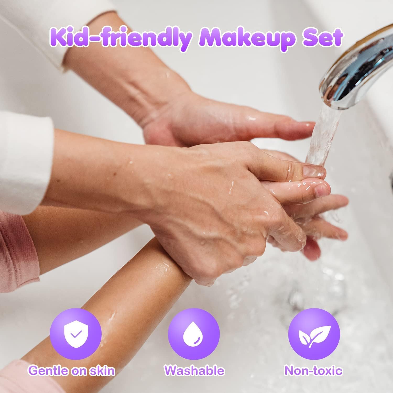 Beayuck Kit de Maquillaje para Niñas - Kit de Maquillaje de Juguete...