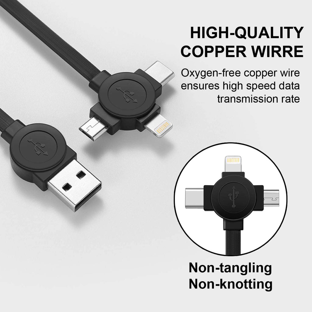 Paquete de 2 cables de carga múltiple, 3 en 1, retráctil, cable de...