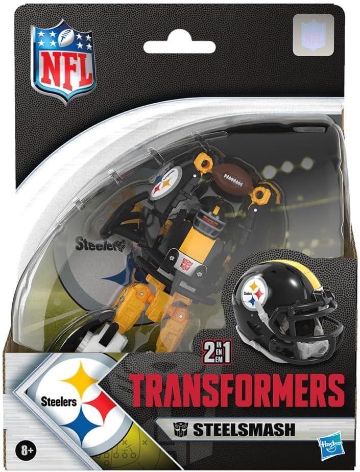Transformers NFL Pittsburgh Steelers Steelsmash Figura de acción de...