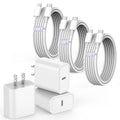 10 pies de cable de carga rápida para iPhone 17 16e 15, paquete de...