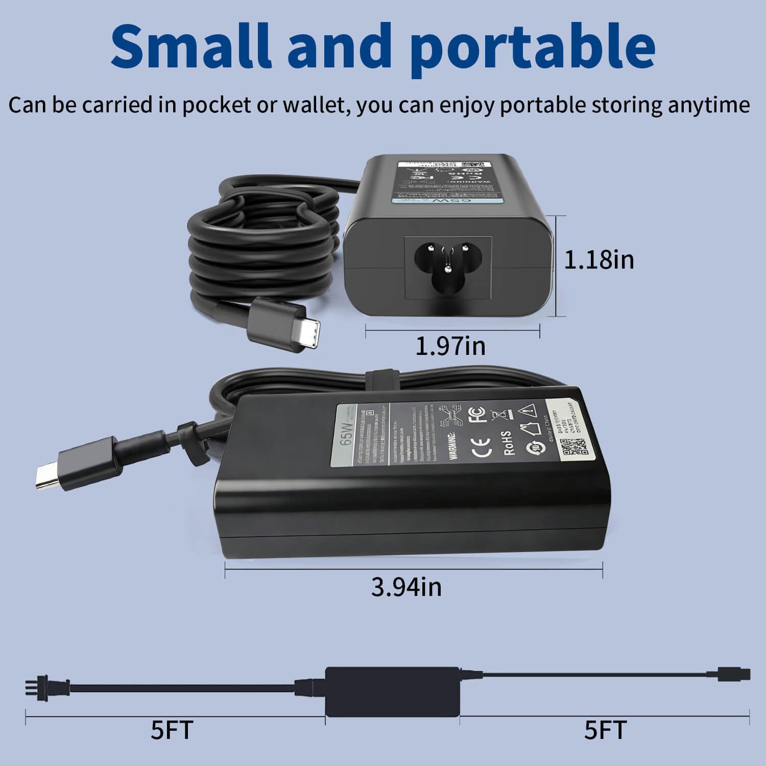Cargador USB C de 65 W compatible con el adaptador de Chromebook de...