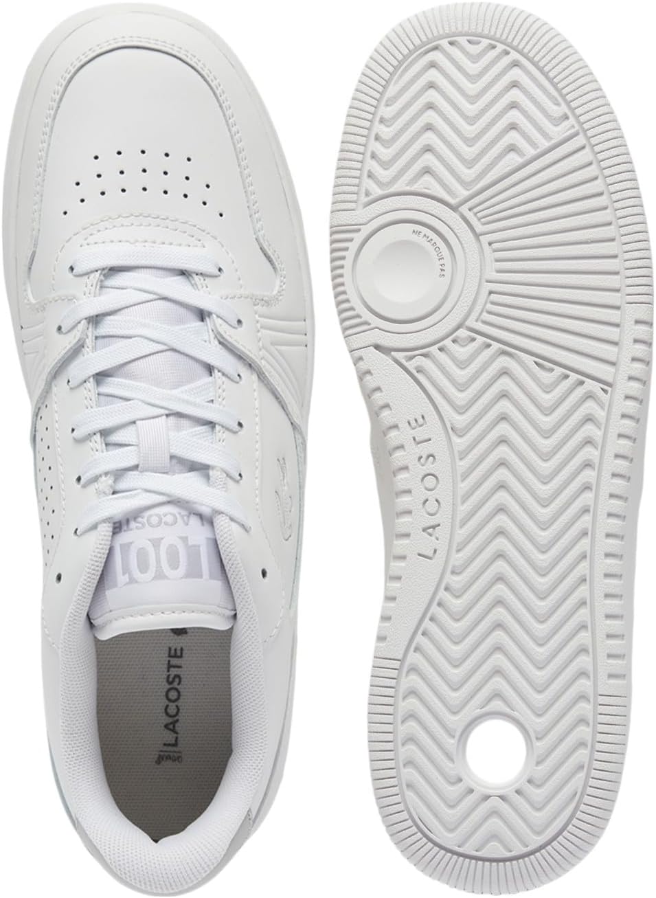 Lacoste L001 - Tenis deportivos para hombre, blanco\/blanco, 13