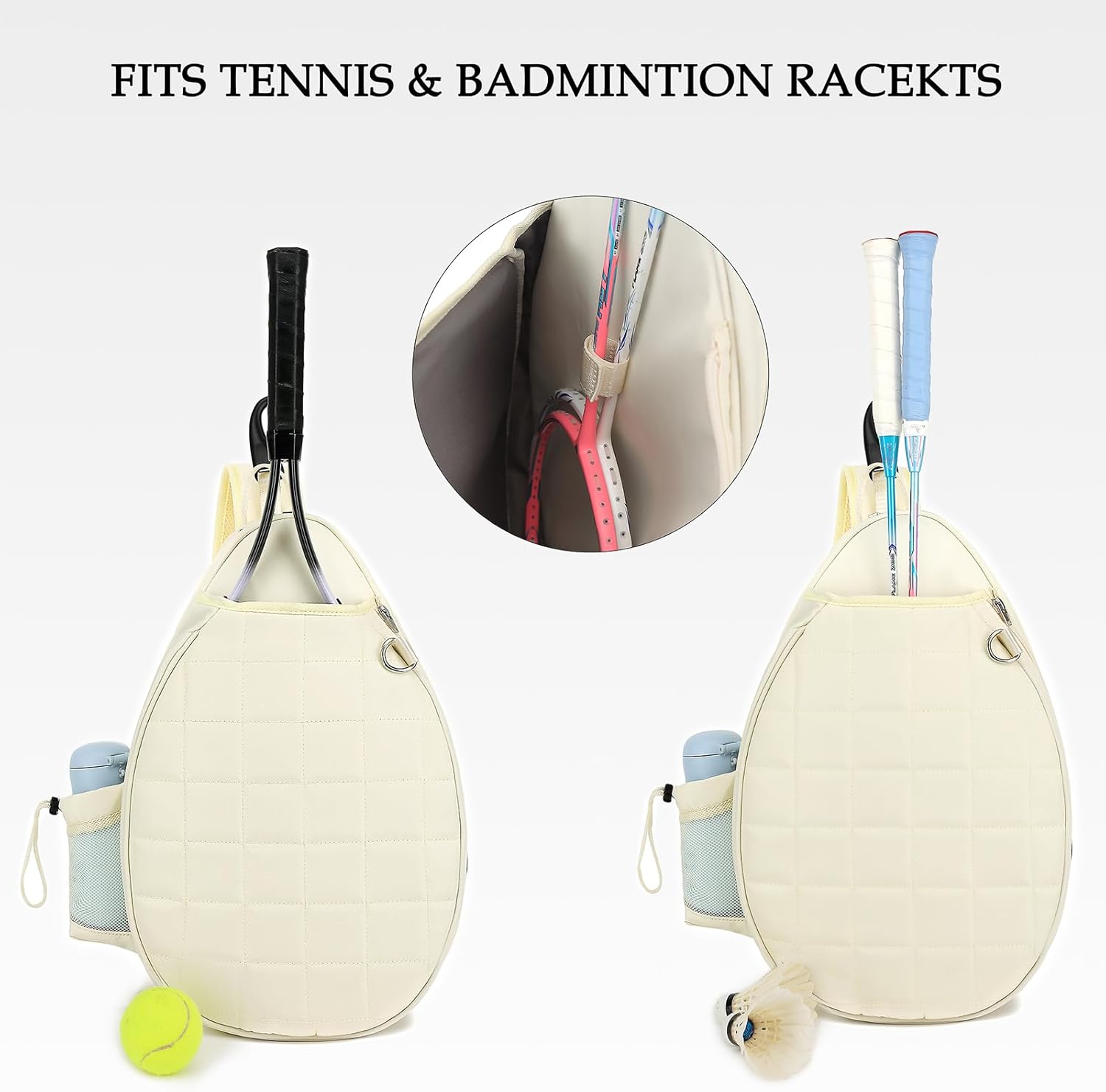 Rejolly Bolsa Bandolera de Raqueta de Tenis para Mujeres y Hombres...