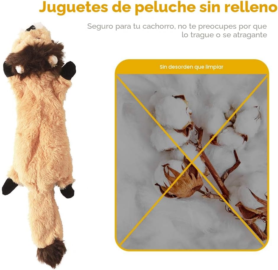 Juguetes chirriantes para perros, sin relleno, paquete de juguetes...