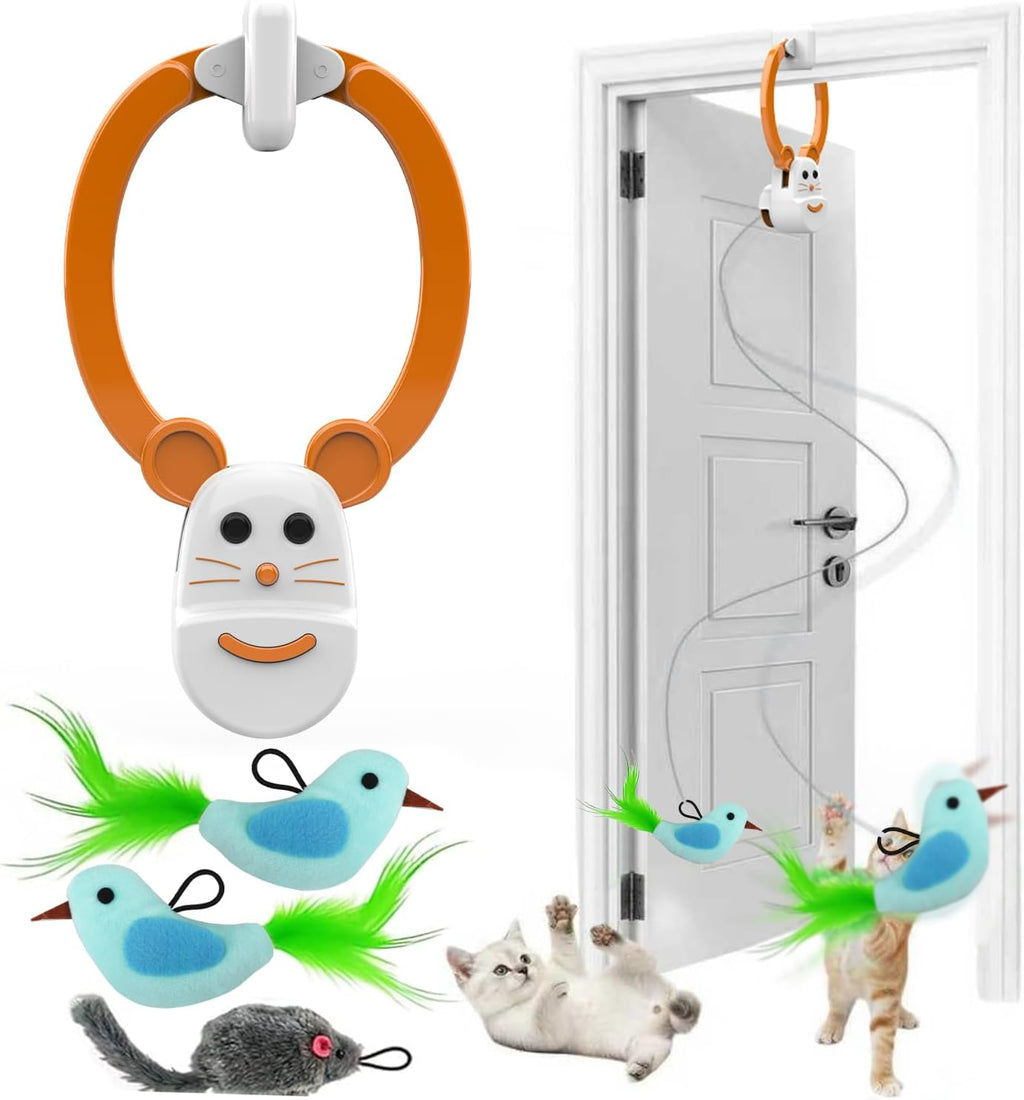 INKZOO Juguetes interactivos para gatos de interior, juguete automá...