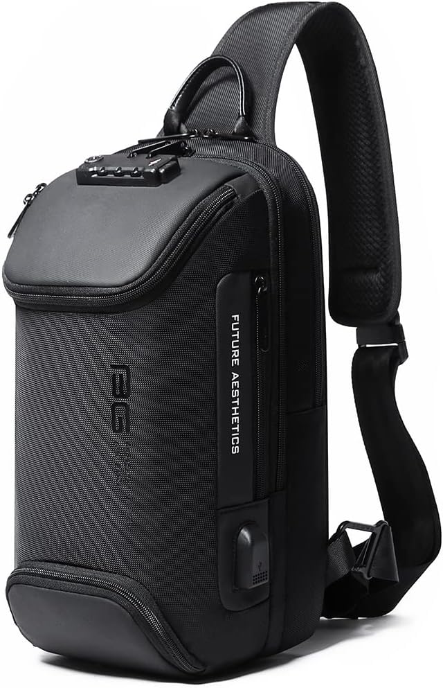 BANGE Mochila antirrobo con cerradura, bandolera para hombre, mochi...