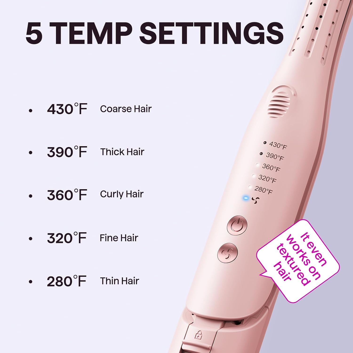 Wavytalk Cool Curl Pencil 0.65" Airflow - Plancha rizadora para cab...
