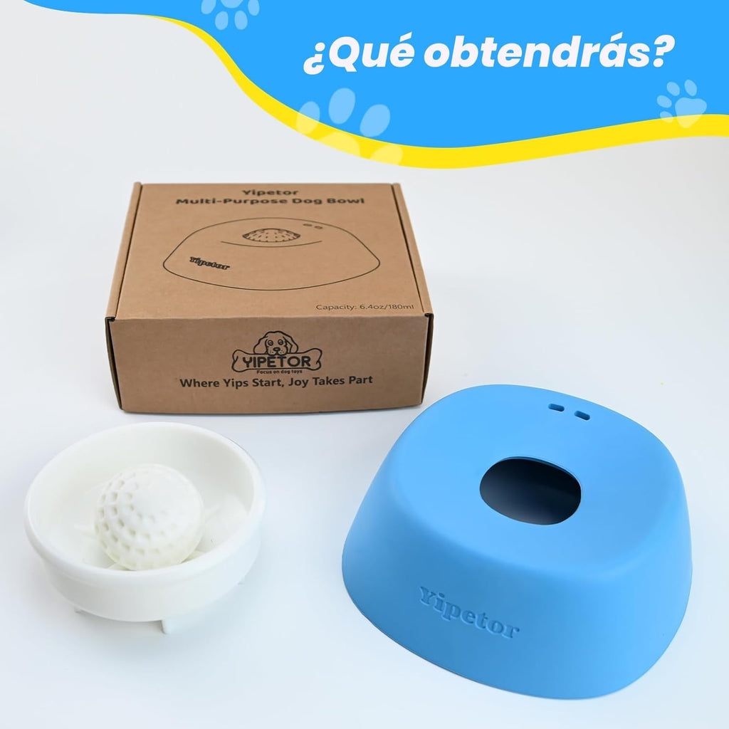 Yipetor Cuencos de alimentación lenta para perros para golosinas lí...
