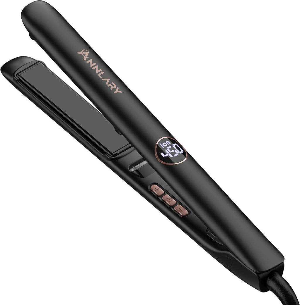 ANNLARY Alisador de Cabello Plancha de 1 Pulgada y Rizador 2 en 1,...