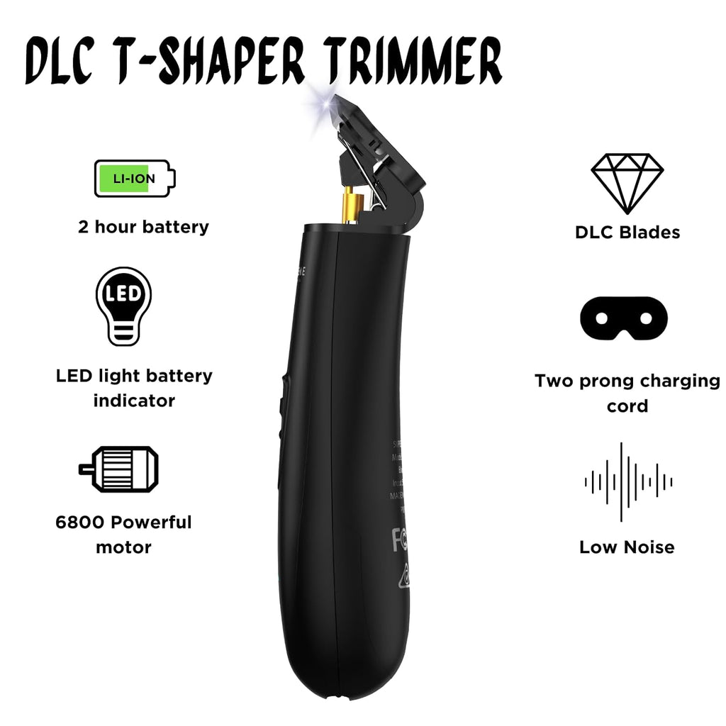 Supreme Trimmer T Shaper - Recortador silencioso inalámbrico para b...