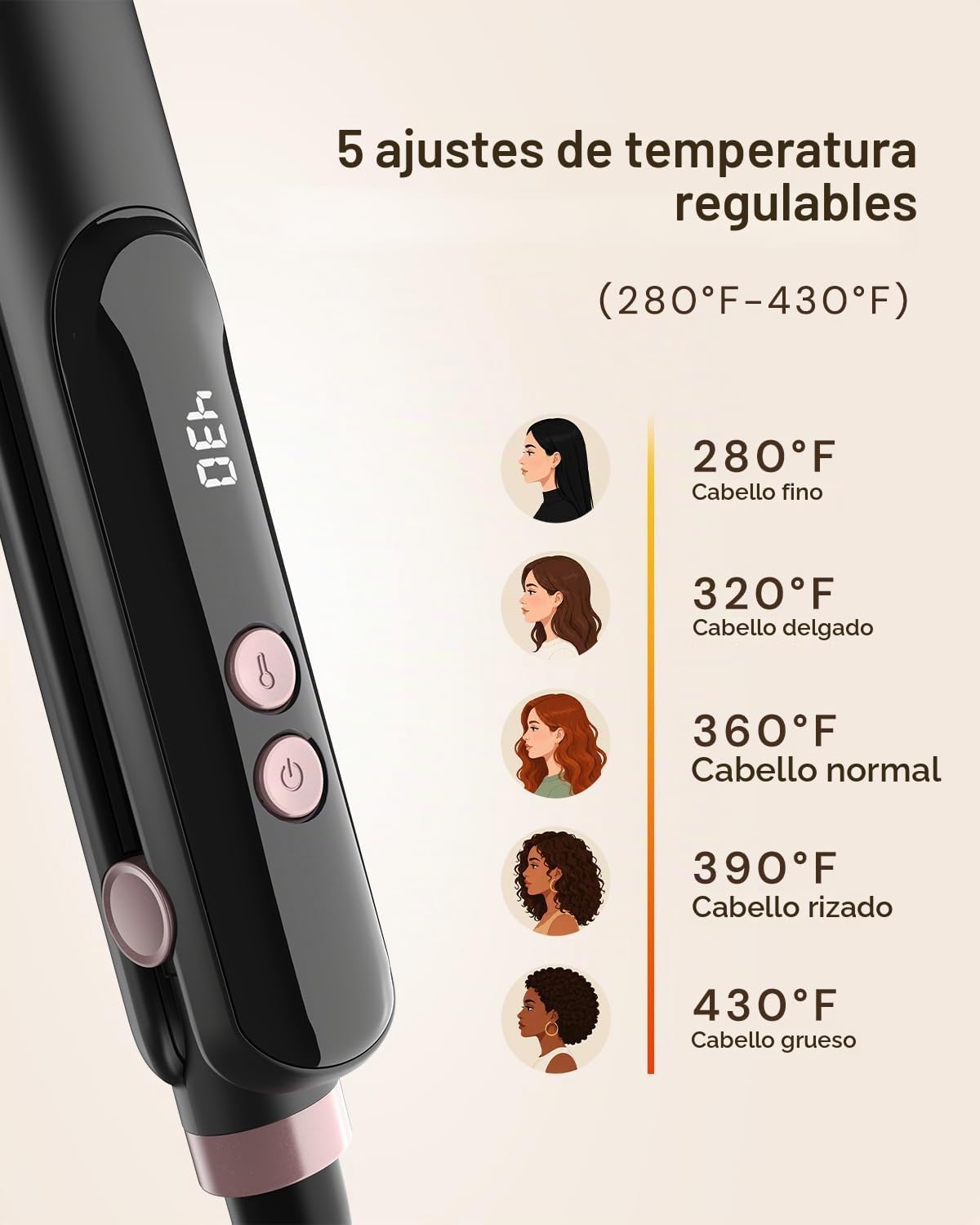 ANNLARY Mini plancha de pelo para viajes, plancha plana pequeña por...