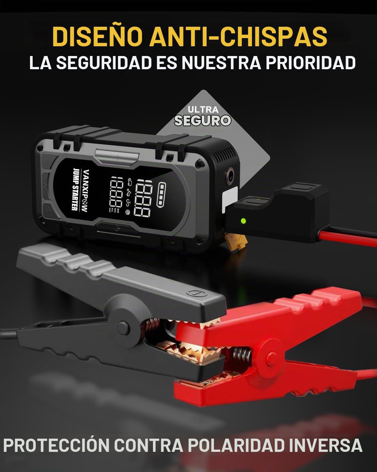 VANXIPOW Batería de coche portátil de 8000 A con compresor de aire,...