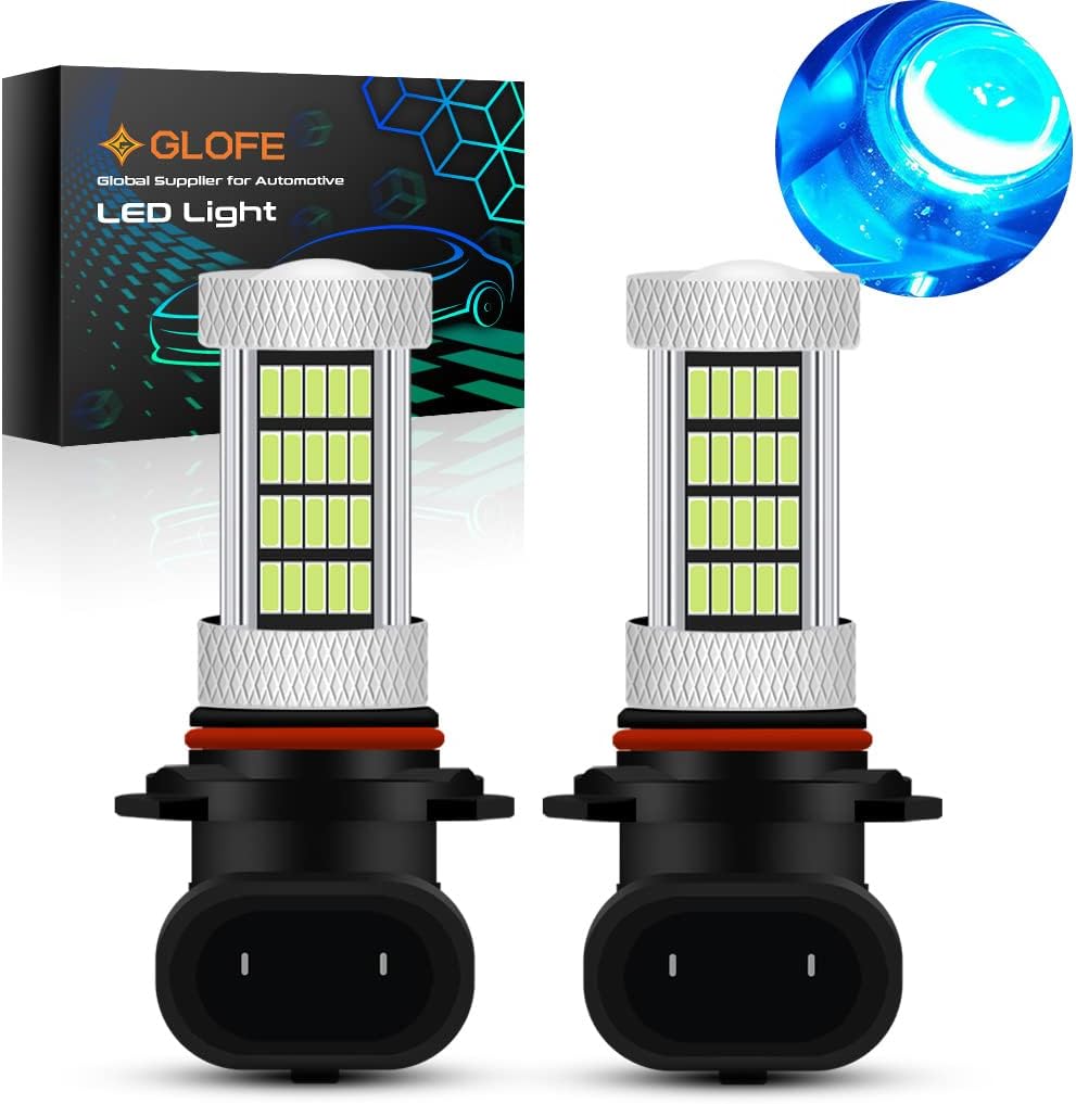 GLOFE Bombillas LED de alta potencia 92smd 8000K Azul hielo 9005 90...