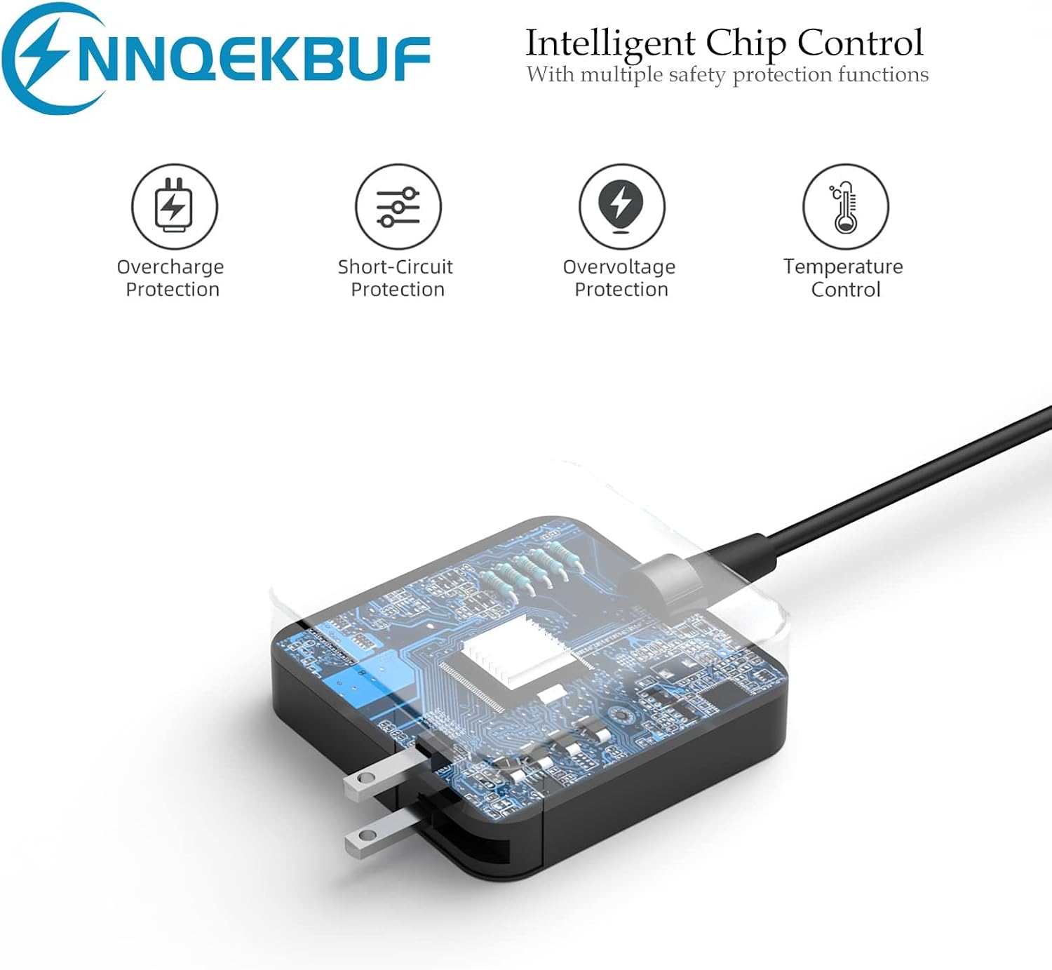 Adaptador de corriente USB C de 65 W, Fiattigear tipo C Power PD Ca...