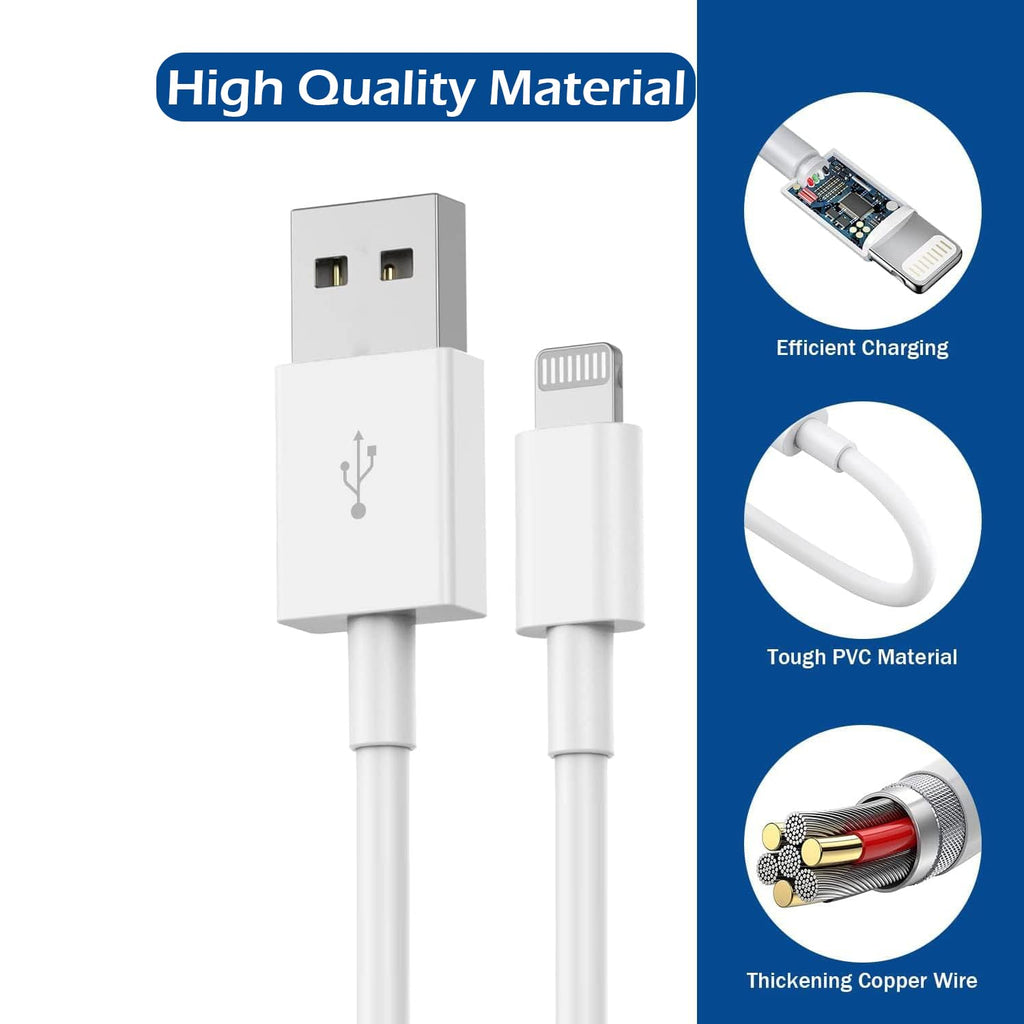 Paquete de 2 cargadores de iPhone con certificación MFi de Apple, c...