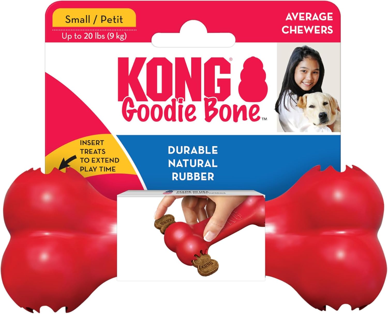 KONG Goodie - Hueso para perro de juguete