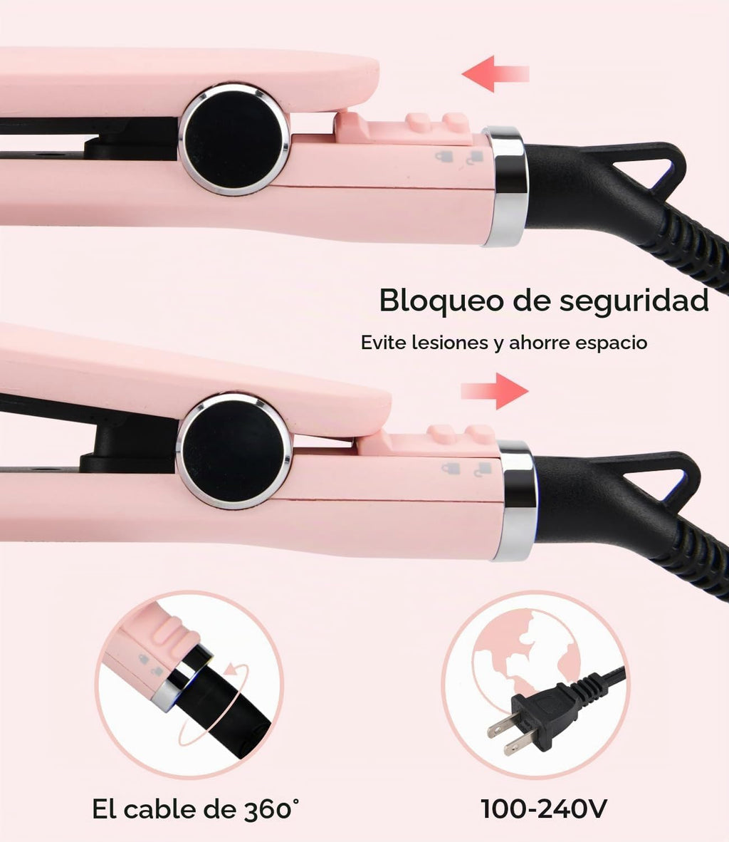 PRITECH Plancha de Cabello Alisadora, Plancha de Titanio con Temper...