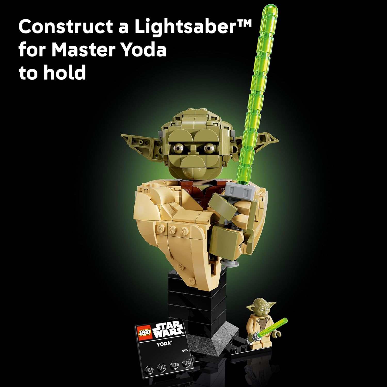 LEGO Star Wars: Attack of the Clones Yoda Busto con sable de luz \u...