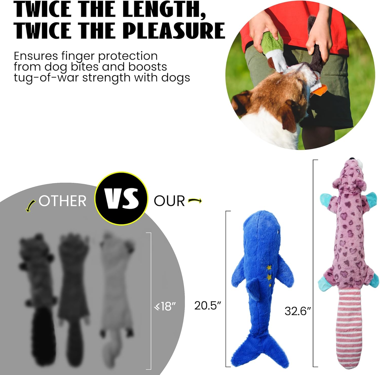 Nocciola Juguetes para Perros 2 en 1 Sin Relleno Arrugados con Tela...