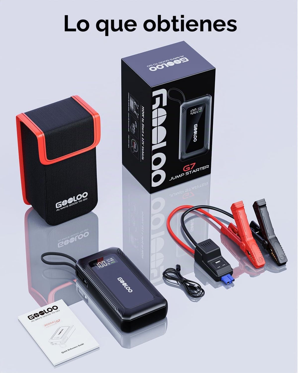 GOOLOO Arrancador G7 3000A Supersafe con cable USB-C integrado de 4...