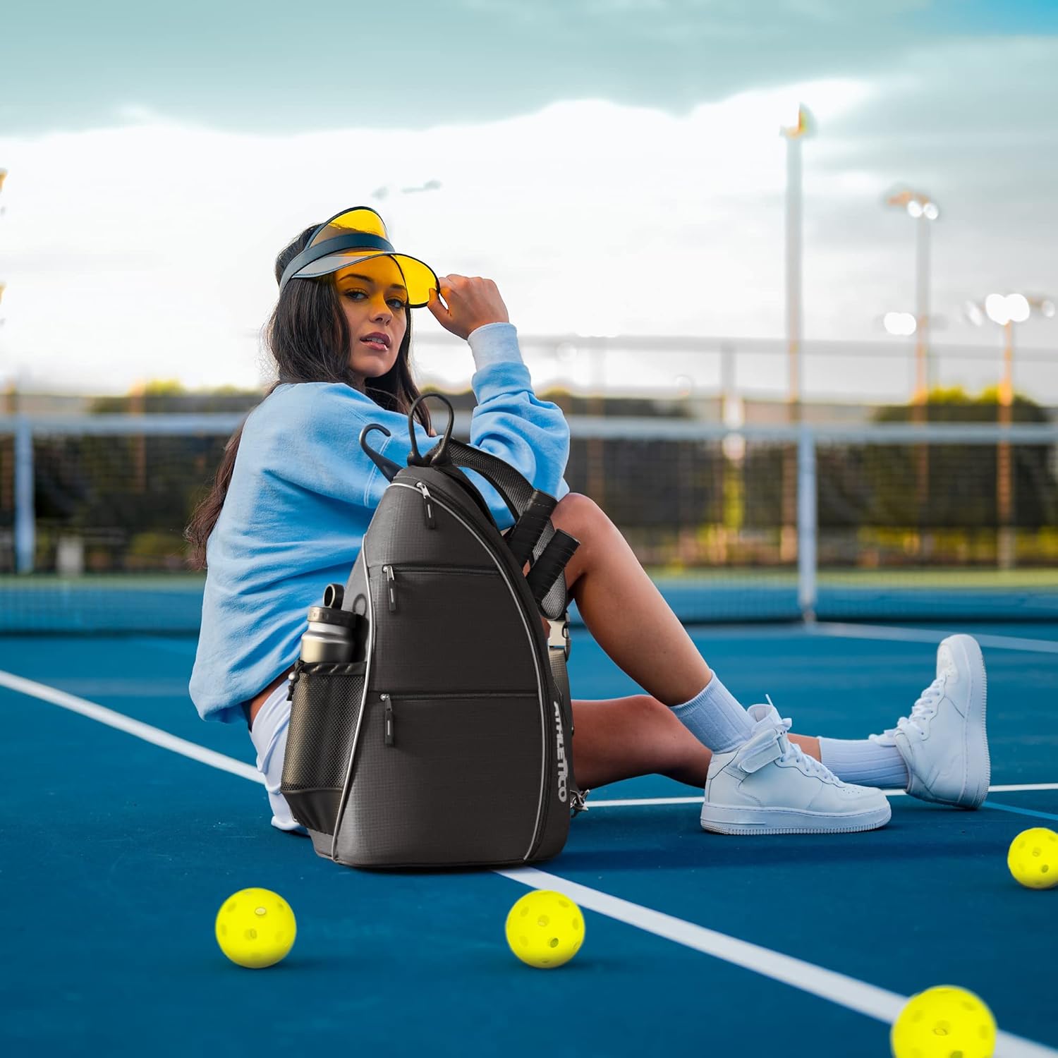 Bolsa de Hombro Athletico - Mochila Cruzada para Pickleball, Tenis,...