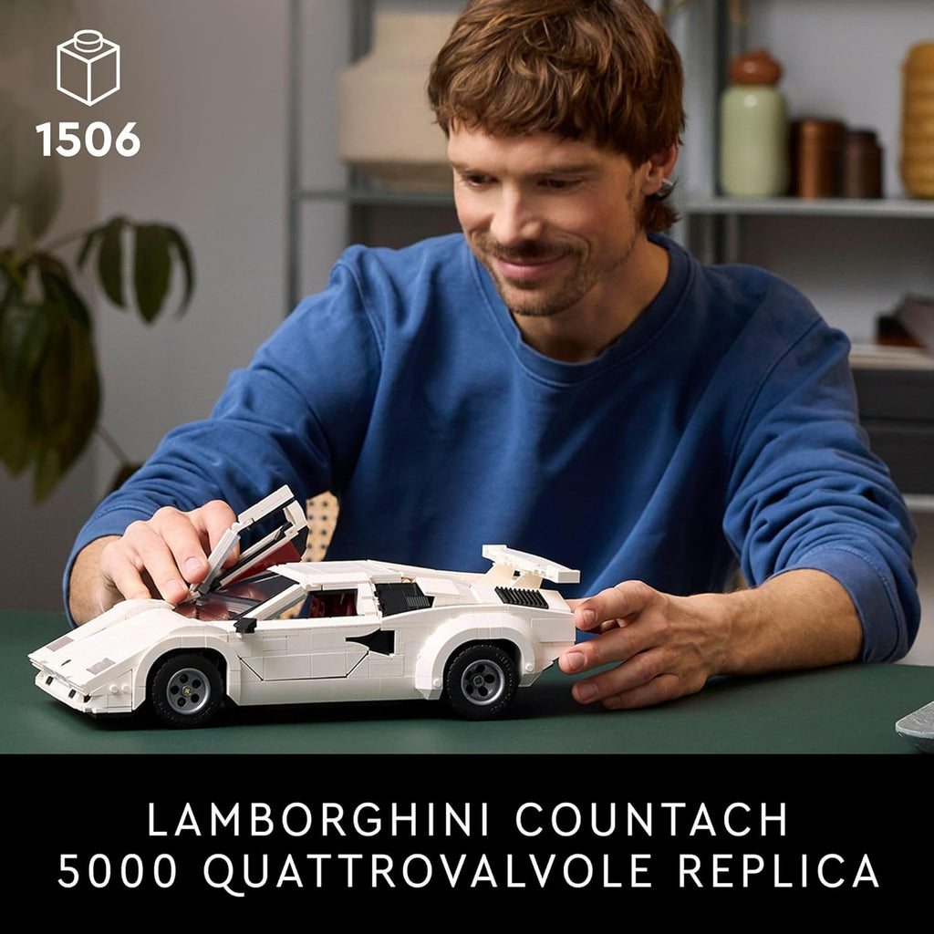 LEGO Icons Lamborghini Countach 5000 Quattrovalvole Kit de Modelo d...