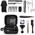 Kit de corte de pelo de 14 piezas con bolsa de barbero, tijeras de...