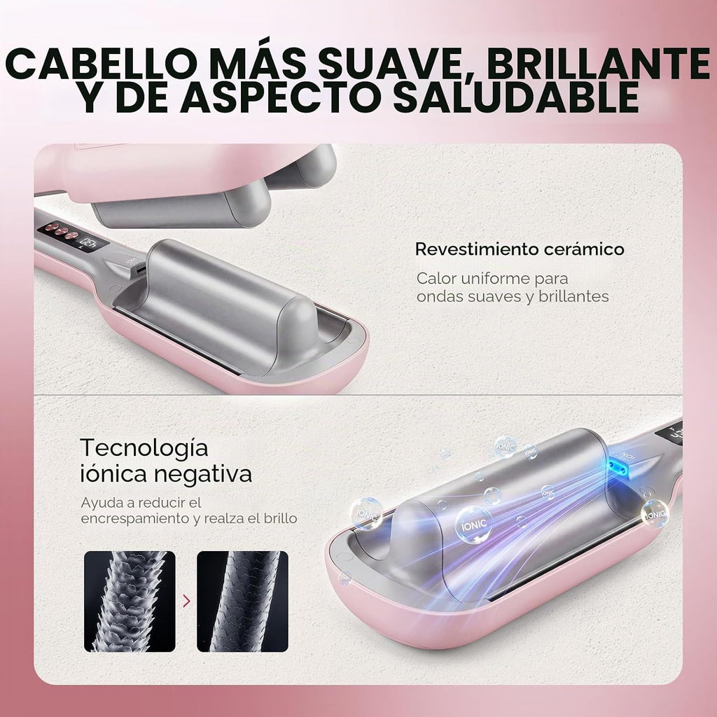 Ufree Engarzadora de cabello para mujer, rizador de pelo, ondulador...