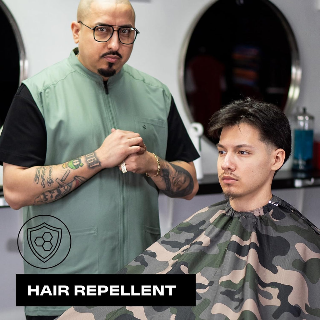 Barber Strong Chaleco de peluquero, repelente del cabello de los ho...