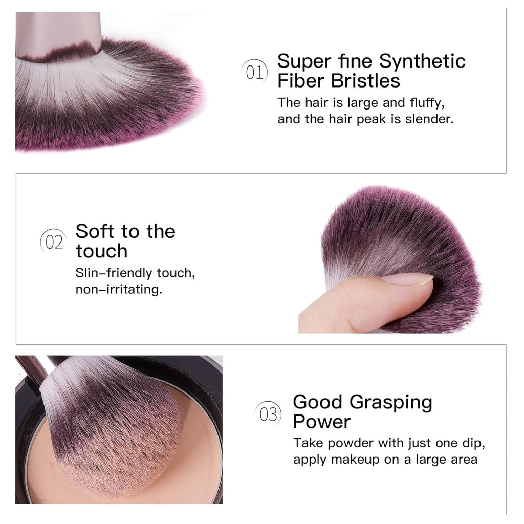 MAANGE - Juego de 18 brochas de maquillaje profesionales con estuch...