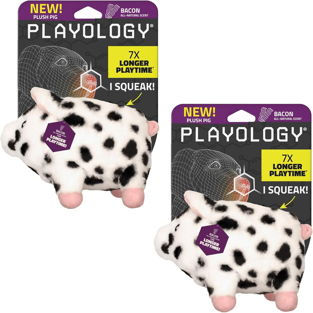 Playology Juguetes para perros | Animal de peluche de cerdo para pe...