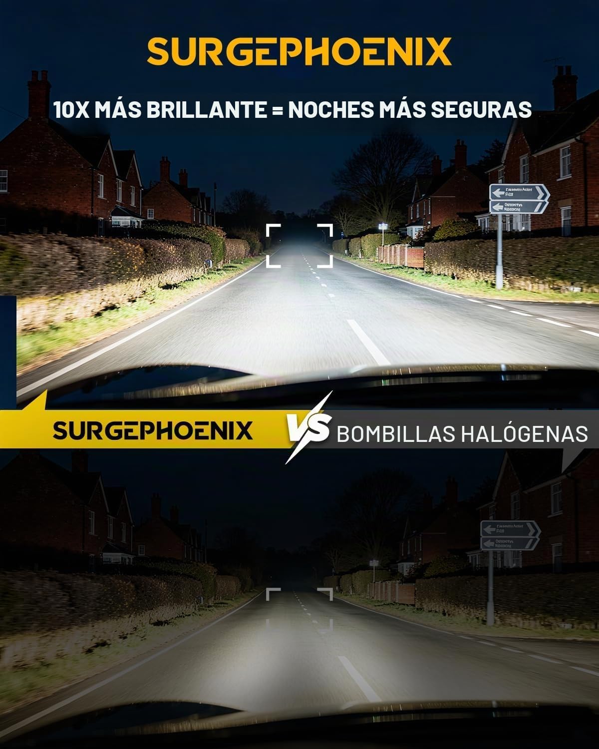 Combo de bombillas H11\/H8\/H9 y 9005\/HB3, 180000LM, 1000% más bri...