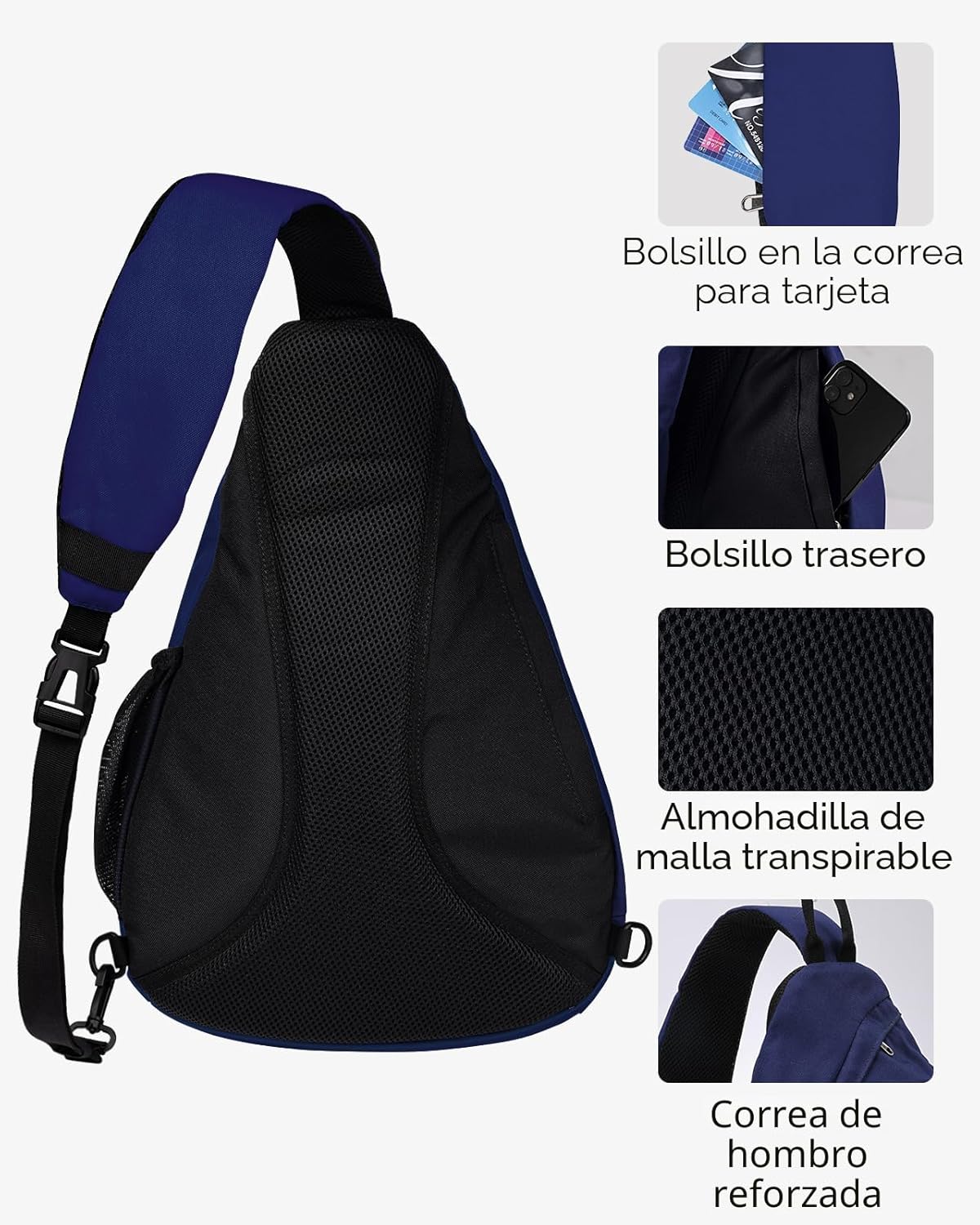WATERFLY - Mochila con eslinga, bandolera pequeña, mochila al hombr...