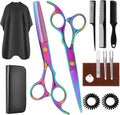 Juego de tijeras de corte de pelo, kit profesional de tijeras de co...