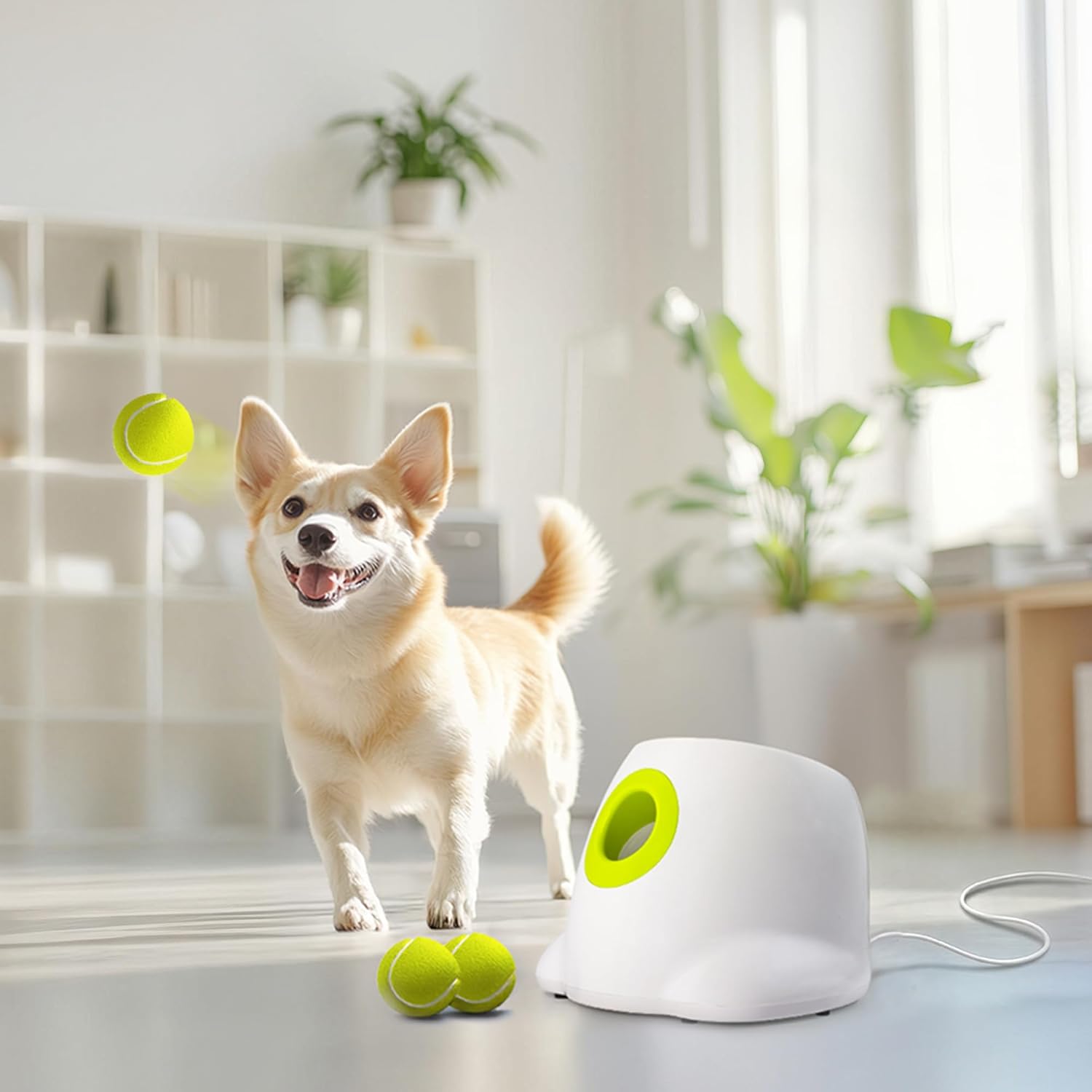 AFP - Lanzador automático de bolas para perros, máquina lanzadora i...