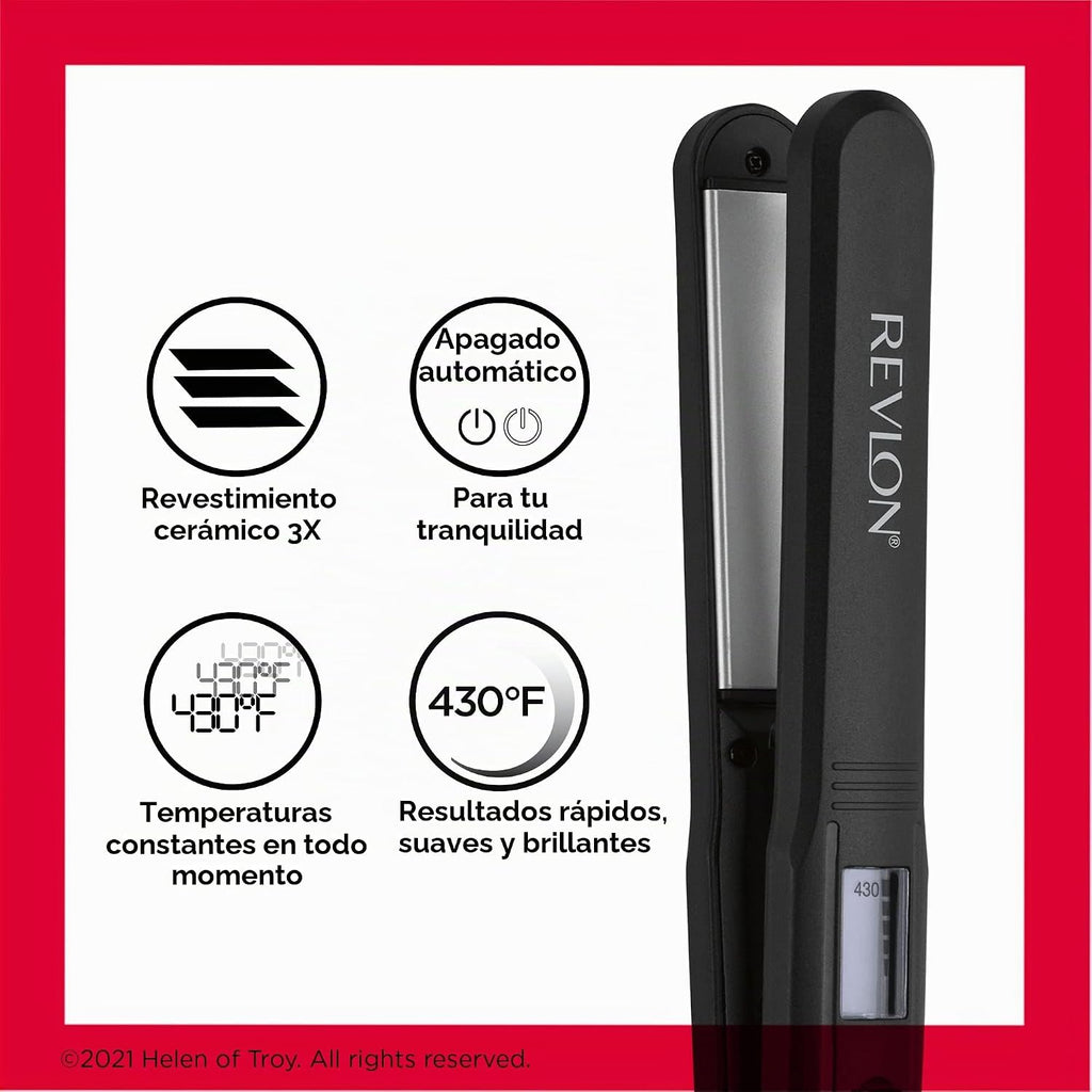 REVLON Perfect Heat Plancha plana de cerámica, platos de 1 pulgada...