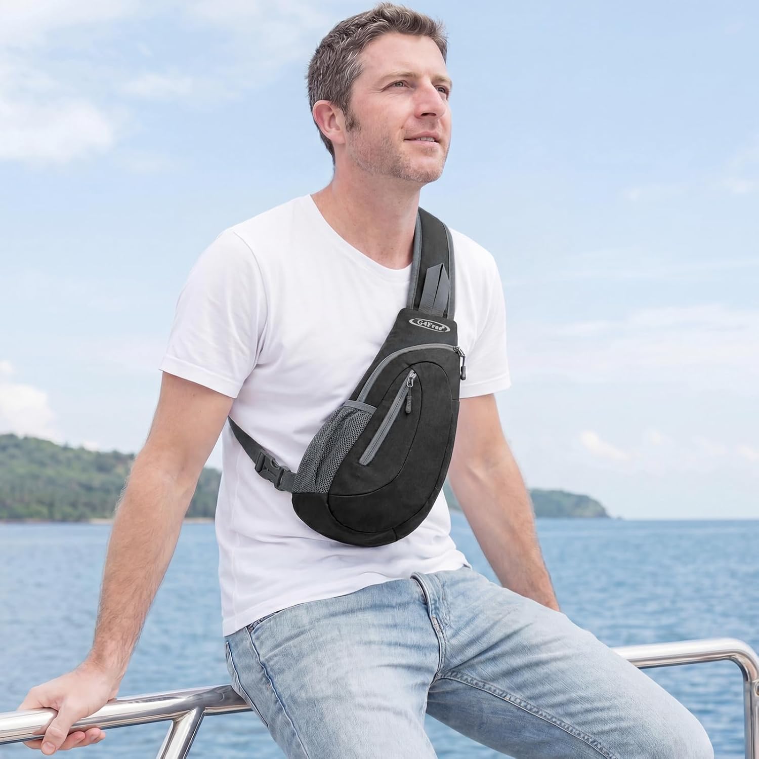 G4Free Bolso bandolera para hombres y mujeres, mochila cruzada pequ...