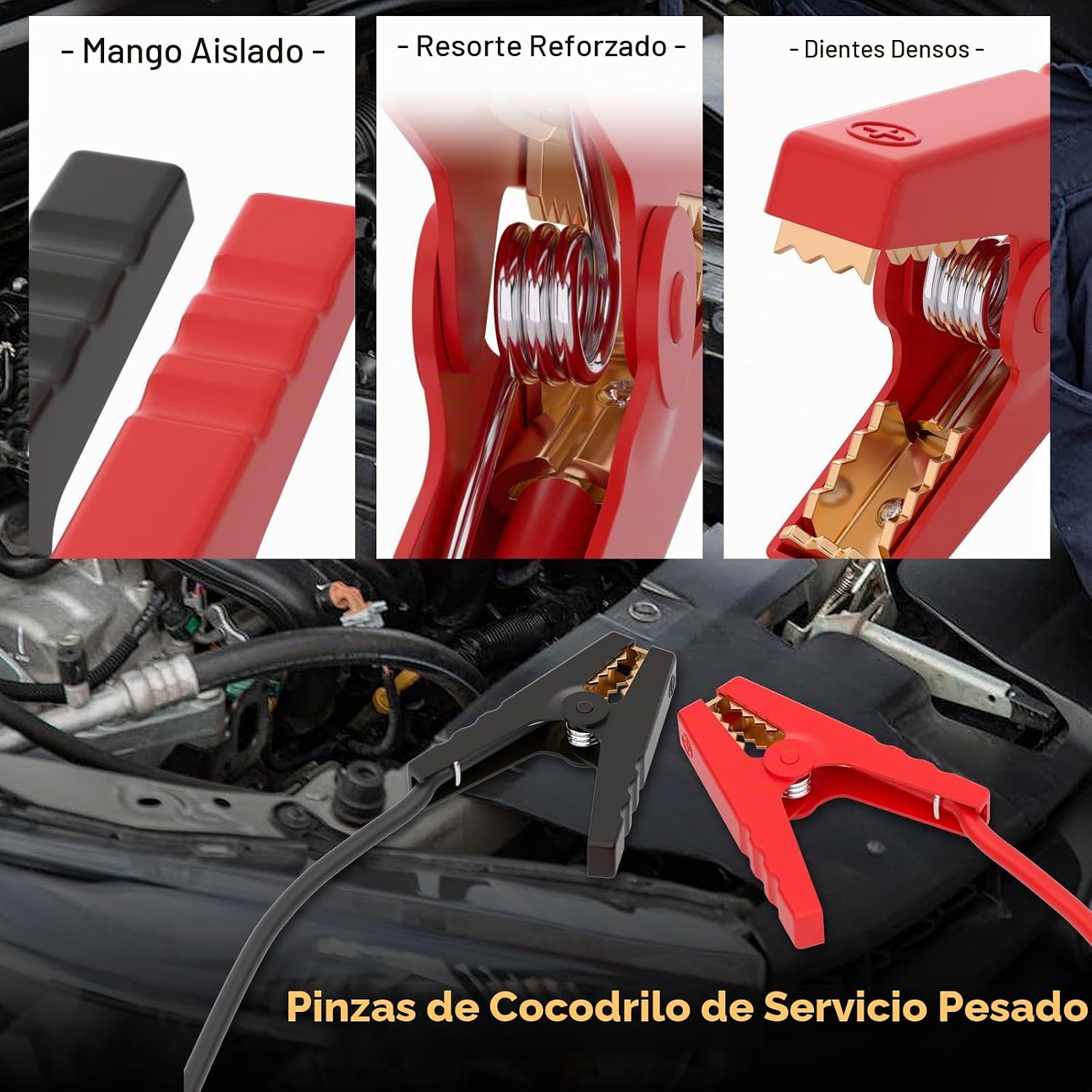 Mayspare Cables de puente para auto con adaptador compatible con ba...