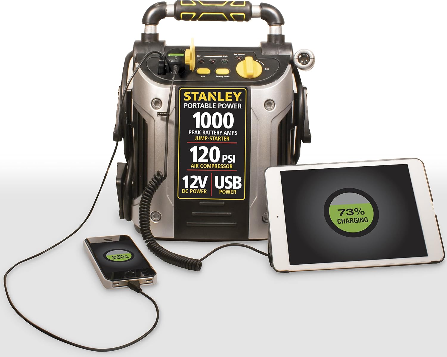 STANLEY Arrancador automotriz de 1000 amperios de pico, potencia po...