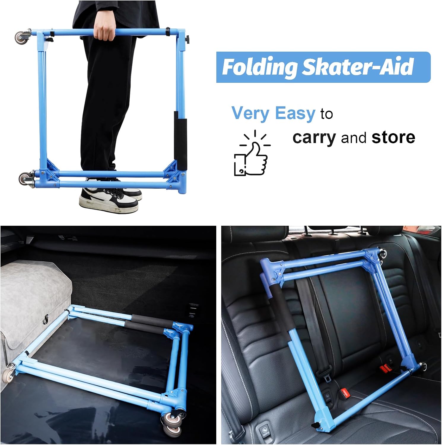 GanFindX Ayuda Plegable para Patinadores para Niños Patinaje sobre...