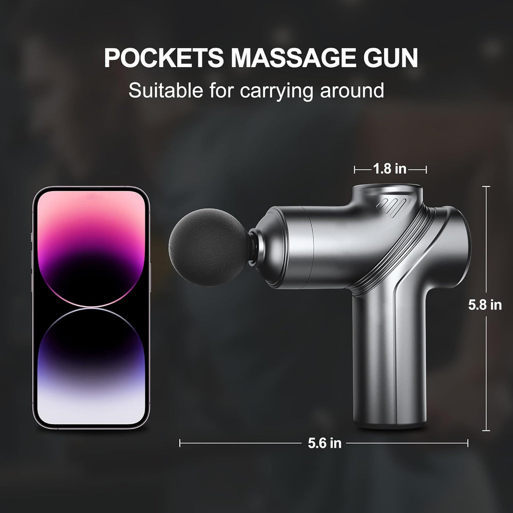 LEERCON Mini pistola de masaje, masajeador muscular portátil de tej...