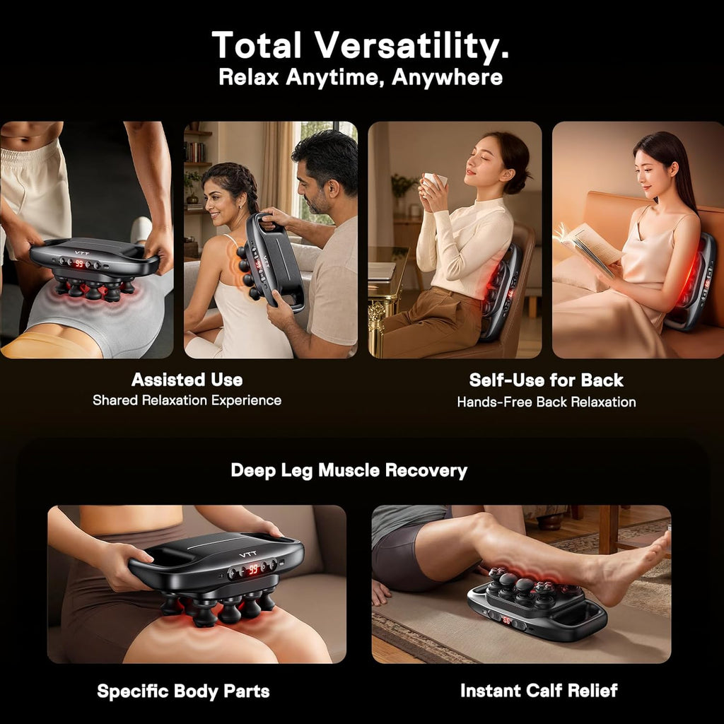 VTT 10 Head Massage Gun with Heat, Large Surface Percussion Massage...