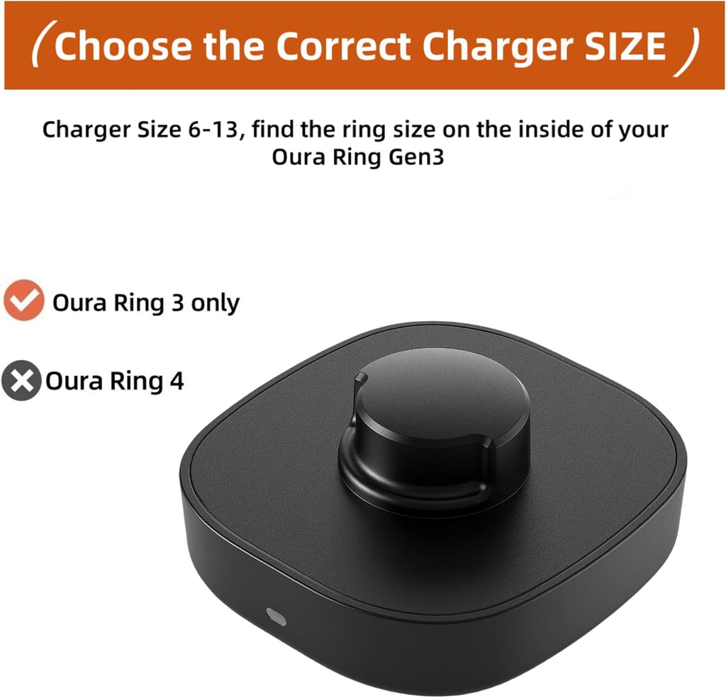 WONJOY Compatible con cargador Oura Ring Gen3 - Tamaño 7 - Base de...
