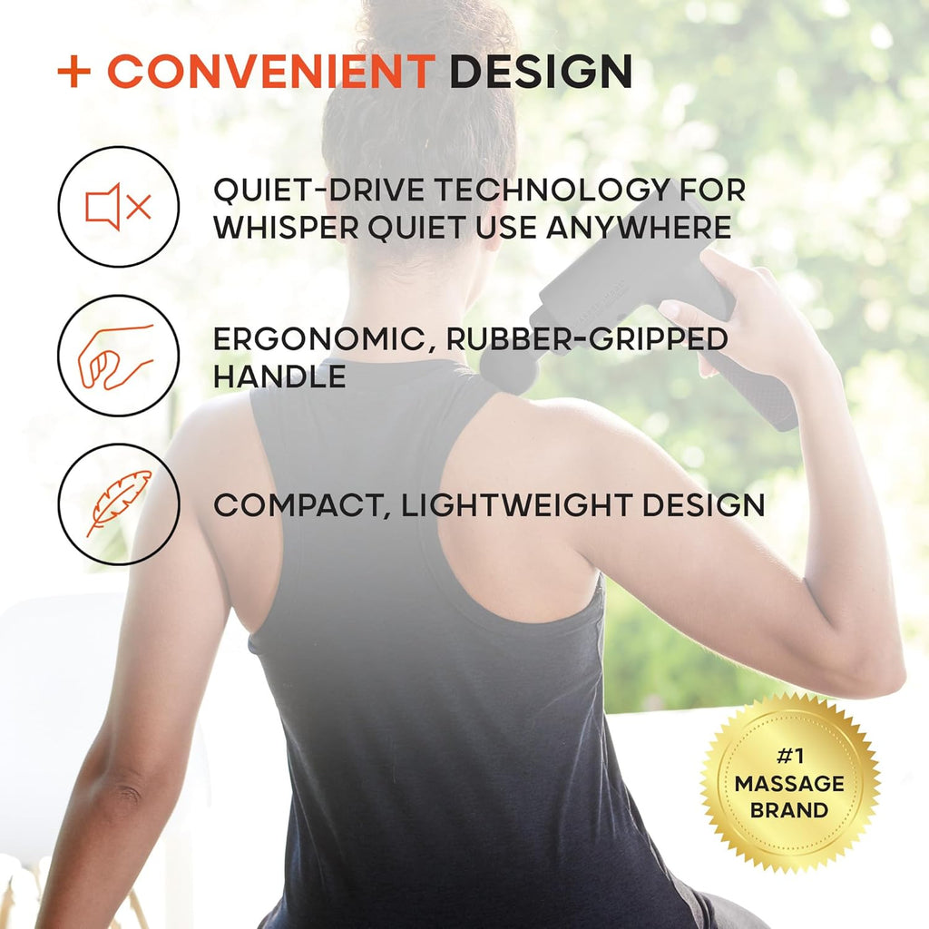 Sharper Image Deep Tissue Percussion Massage Gun, Powerboost Rechar...
