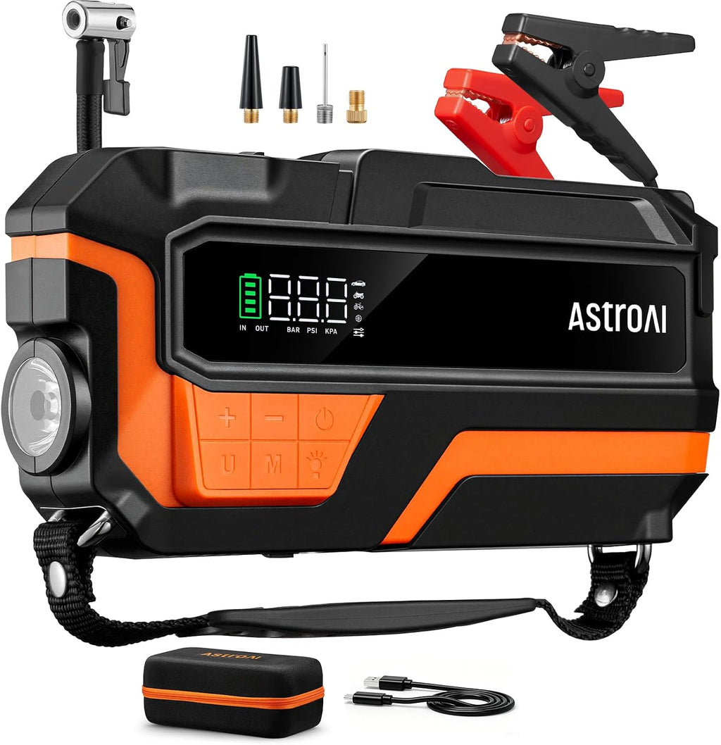 AstroAI Arrancador del salto del coche de M10 6000A con el compreso...