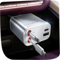 LISEN Cargador retráctil de coche para iPhone, para iPhone 17 Pro M...