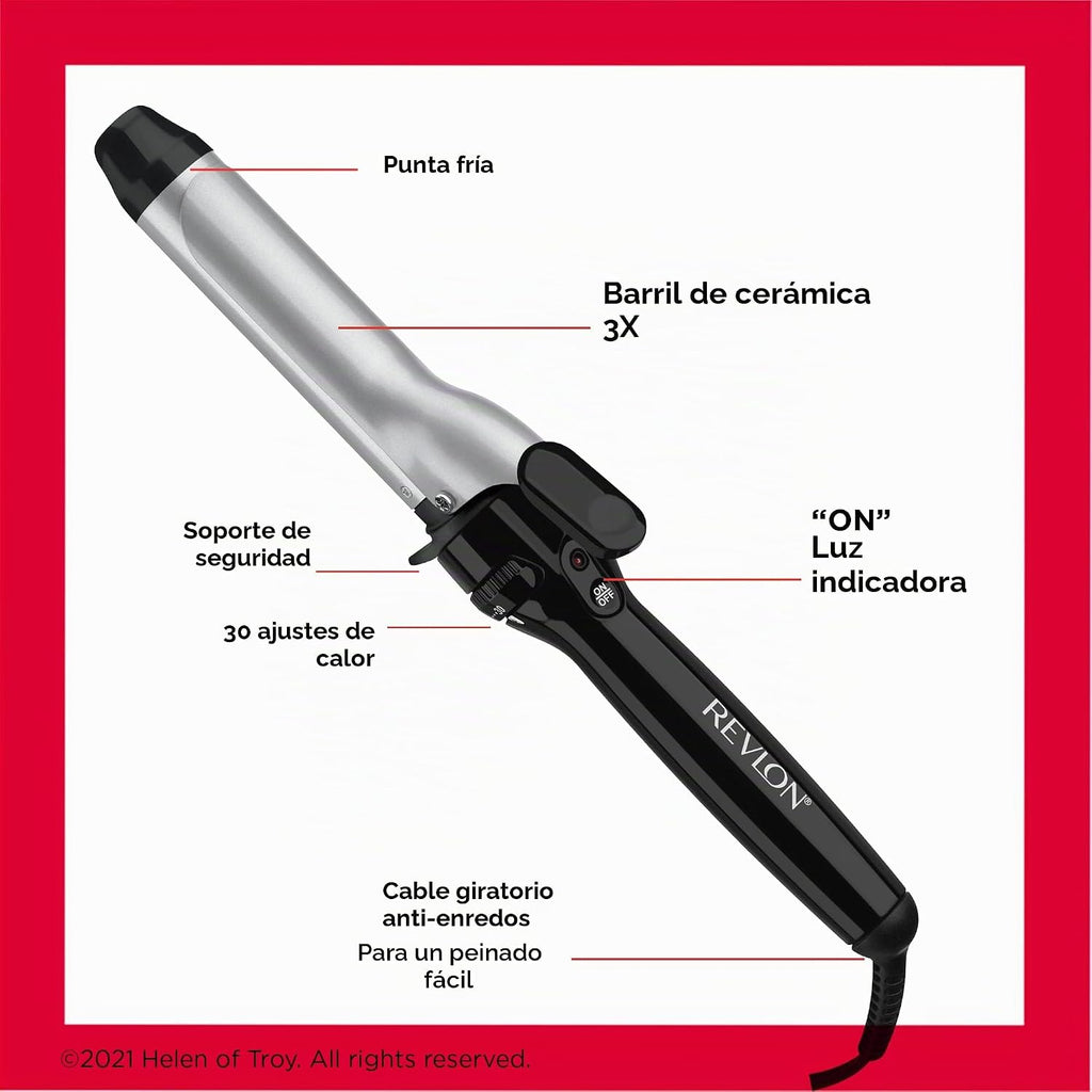 Revlon Perfect Heat Rizadora de Cerámica Triple | Para Rizos Suaves...
