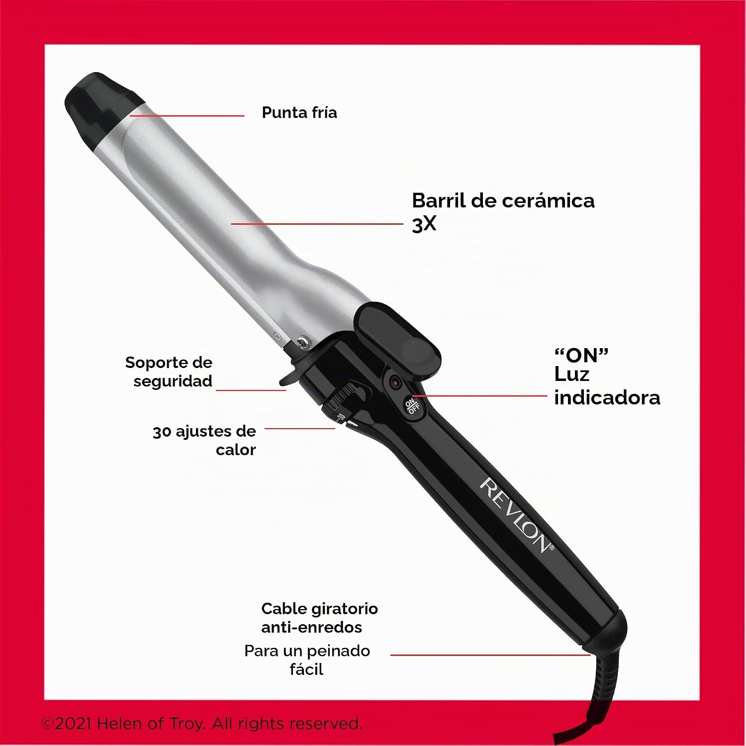 Revlon Perfect Heat Rizadora de Cerámica Triple | Para Rizos Suaves...